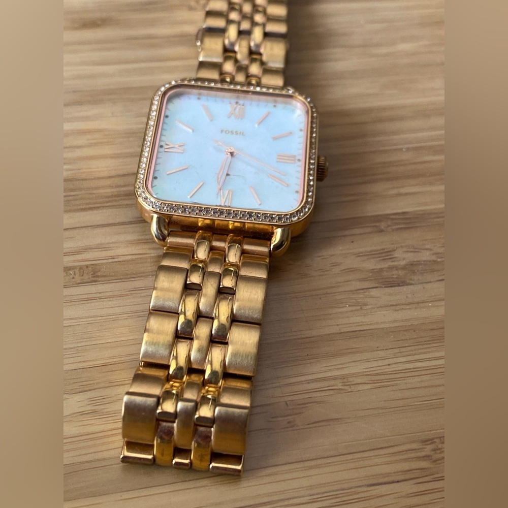 Fossil Rose gold-toned Micah bracelet watch